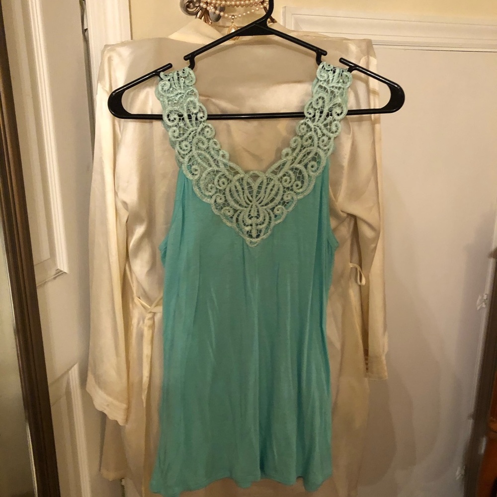 Body Central Blouse with Lace